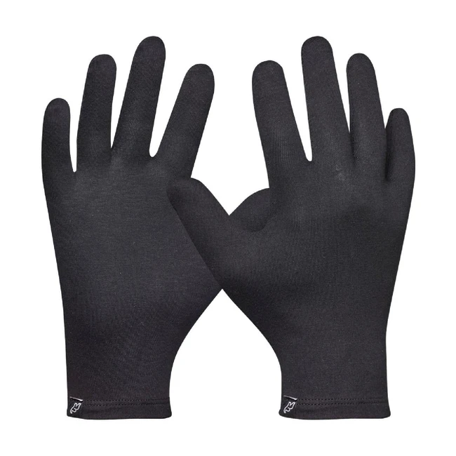 Guantes de algodón Gebol talla LXL - Reutilizables sostenibles - Antibacteriano antiviral - Para pantalla táctil - Negro