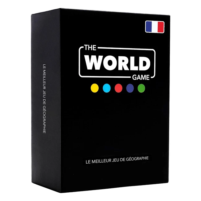 Jeu de Géographie - Carte du Monde - Jeu Educatif - Cadeau Parfait - Version Française