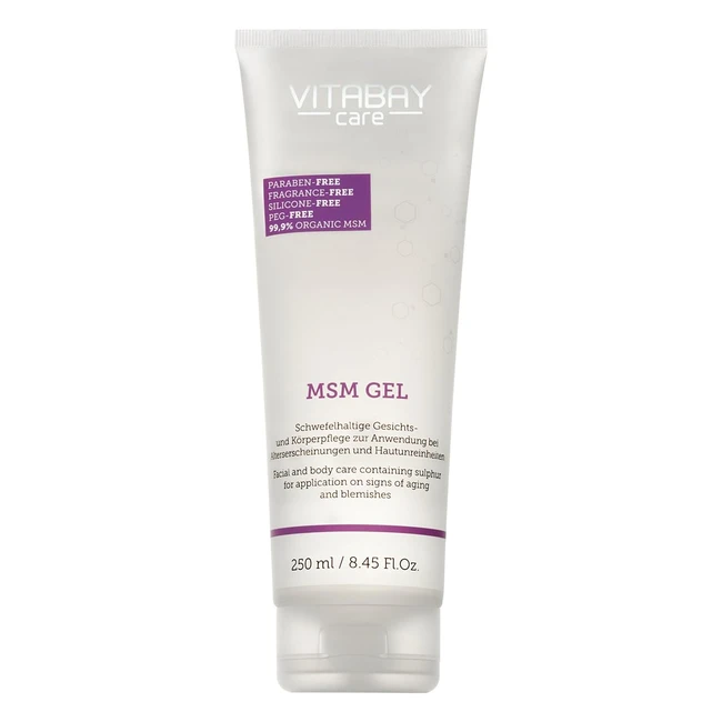Gel MSM Sensibile per Corpo e Viso 250ml - Riparazione Pelle Anti-età e Anti-acne