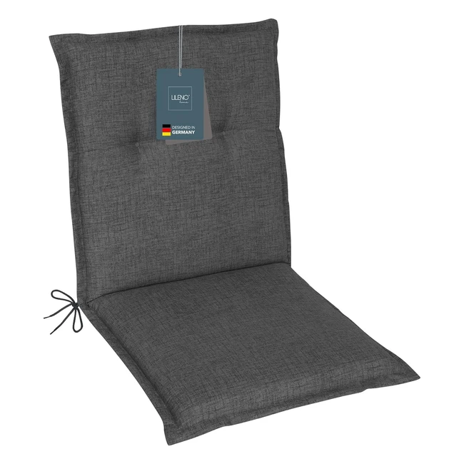 Lileno Home Gartenstuhl Auflagen 1er Set Anthrazit - Bequeme Sitzauflagen für Gartenmöbel