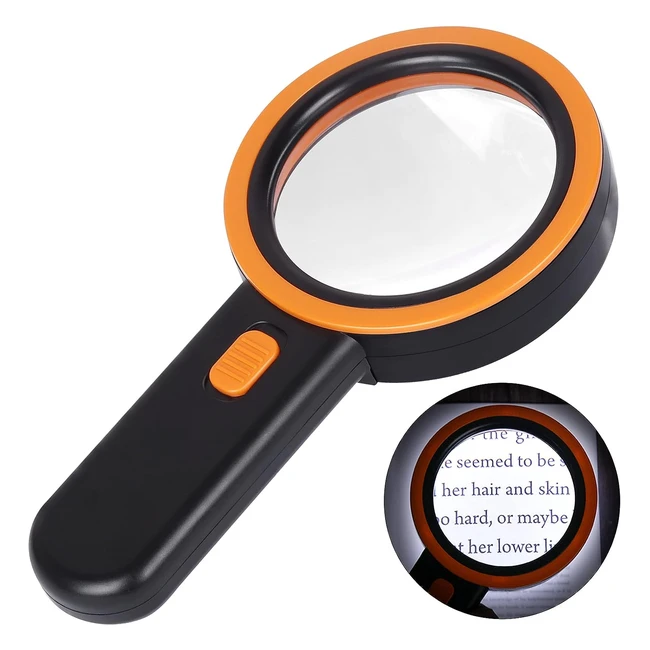 Loupe Aixpi x30 LED claire pour lecture personnes âgées bijoux - Noir