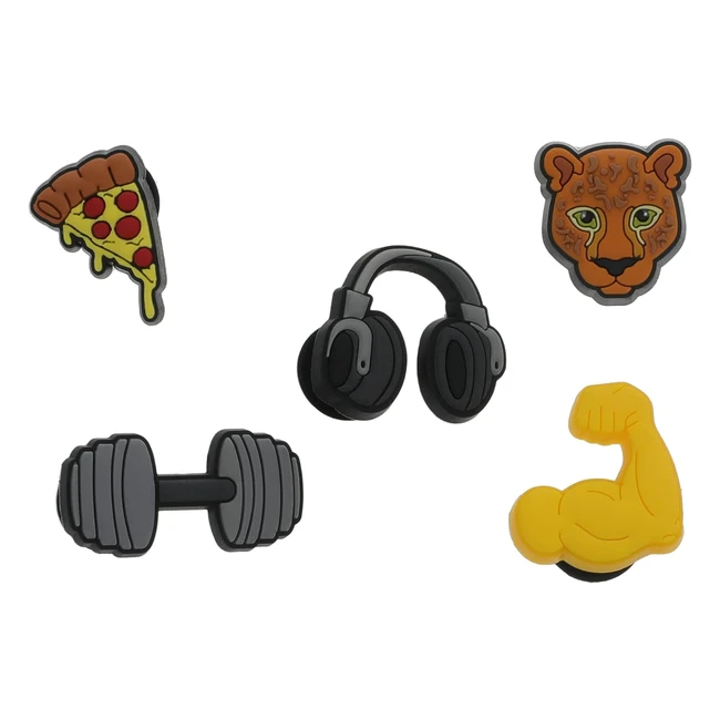 Paquete 5 Colgantes Crocs Get Swole - Unisex Adulto Multicolor