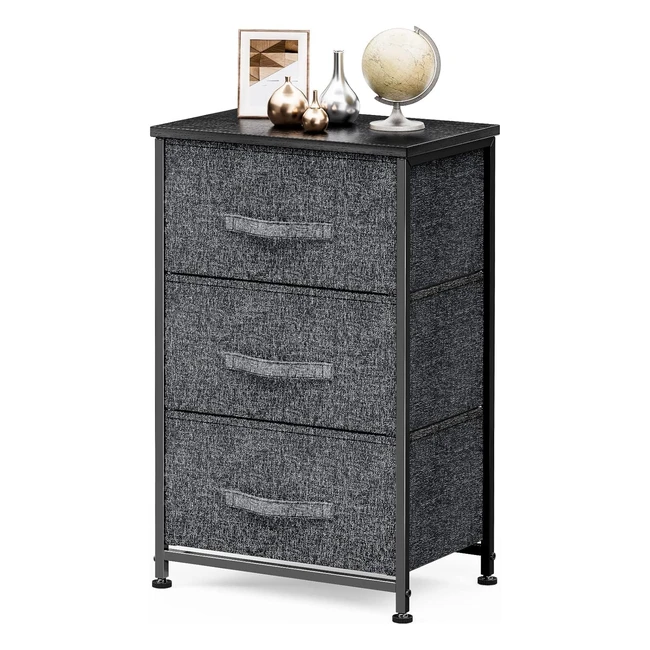 Pipishell Chest of Drawers Fabric Dresser 3 Drawers Storage Tower Organizer Unit PISC01B