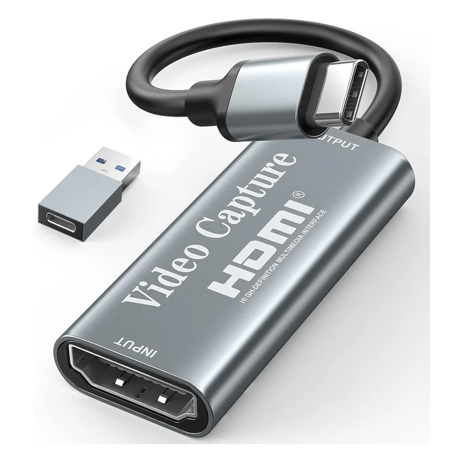 Scheda di acquisizione video HDMI 1080p USB C - Alta qualità registrazione e streaming live
