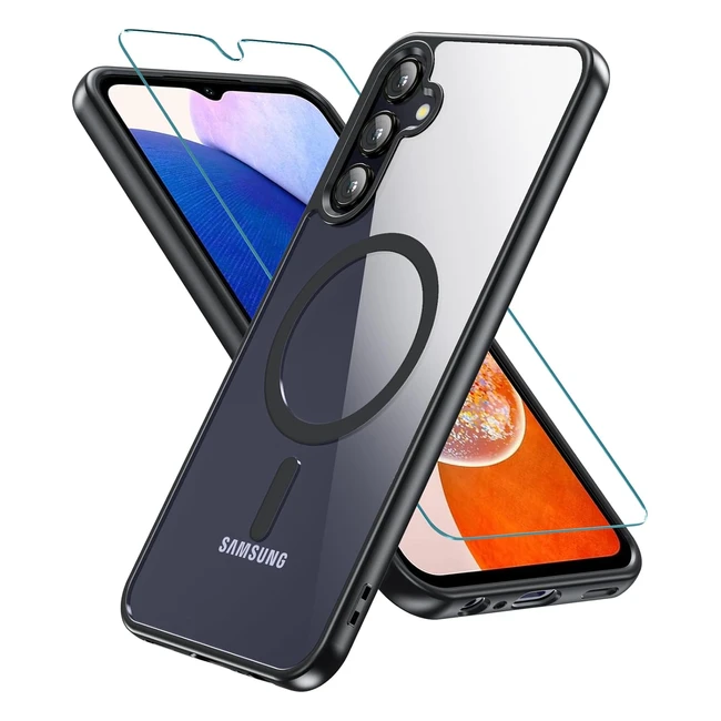 Coque Samsung A15 Fin2Feel avec Verre Trempé 360° Antichoc Militaire Souple TPU Bumper Housse Magnétique