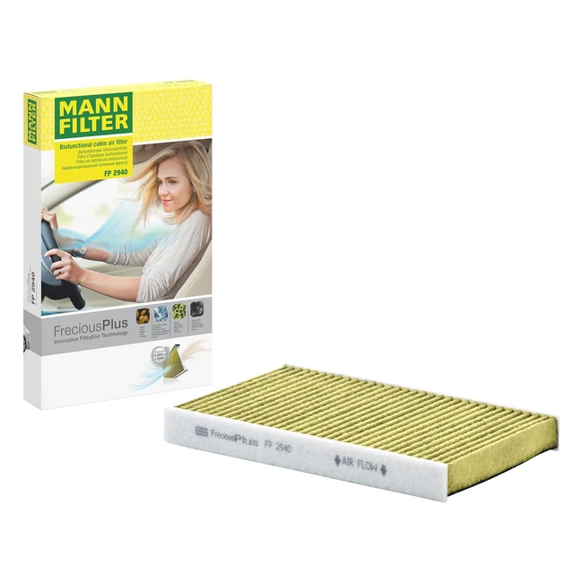 Filtro de habitáculo Mannfilter FP 2940 Biofuncional Freciousplus