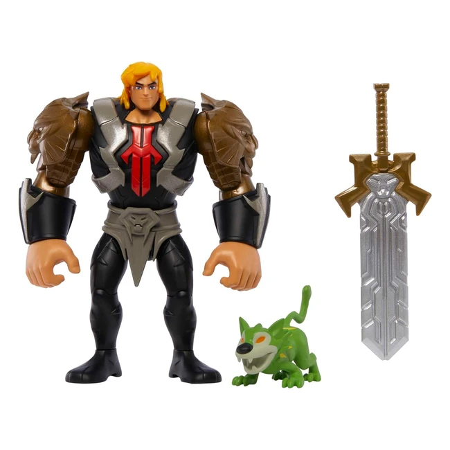 Figura de acción MOTU Heman con espada y perro - Mattel HLF51