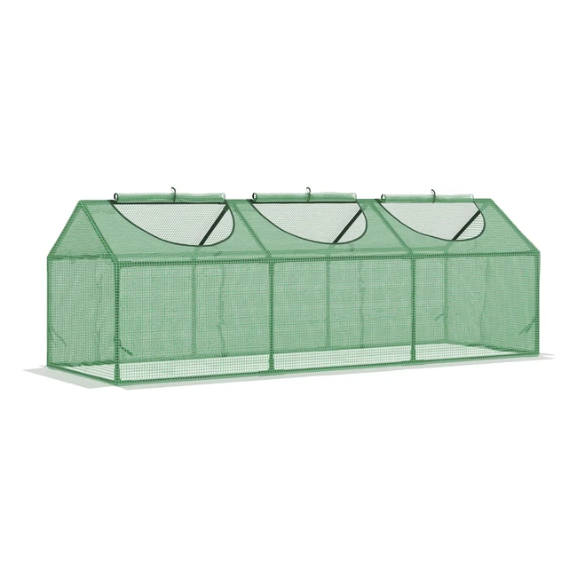 Outsunny Gewächshaus mit Fenster PE Tomatenhaus Frühbeet 180 x 60 x 60cm Grün