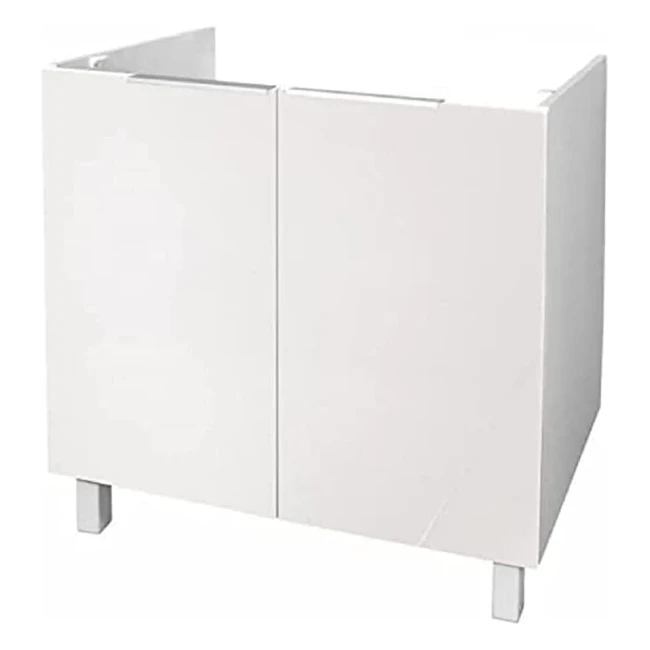 Armadietto da cucina sottolavabo Berlioz Creations - Bianco, Ref. 1234 - Spazioso e Funzionale