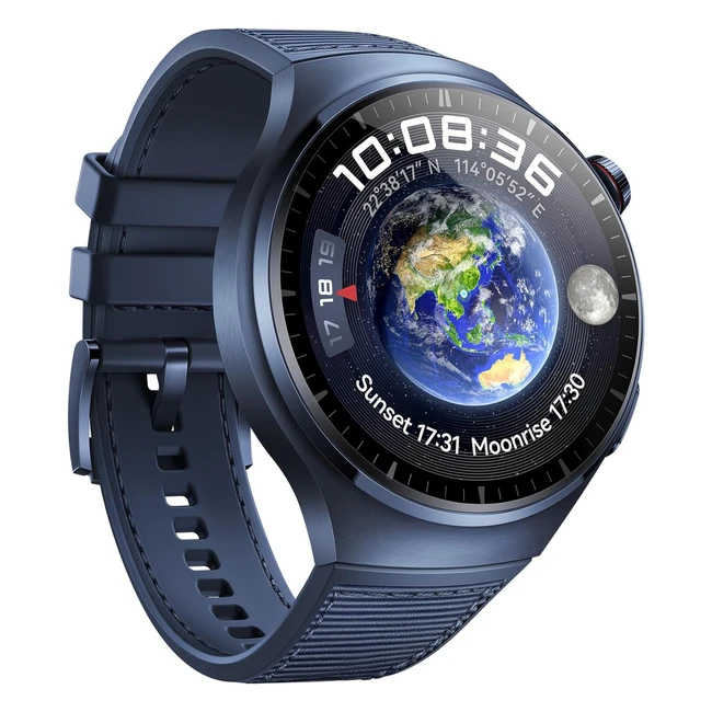Smartwatch Huawei Watch 4 Pro - Vetro Zaffiro - Check Salute - Nuovi Anelli - Batteria 21 Giorni - Android iOS - Blu