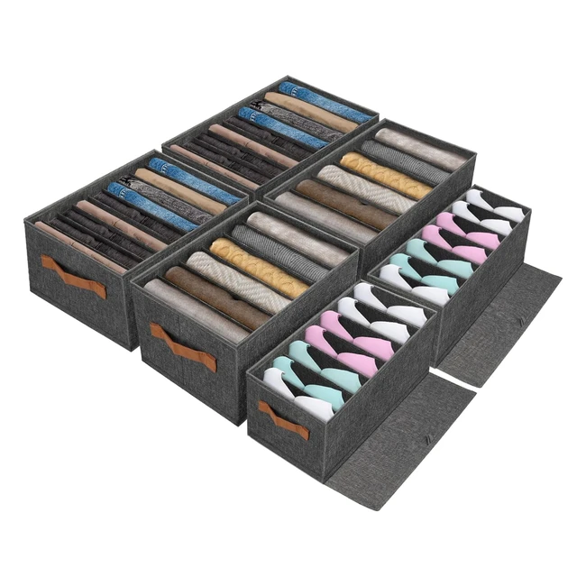 Organizador armario ropa cajones plegable tela - Zachufa 6 piezas