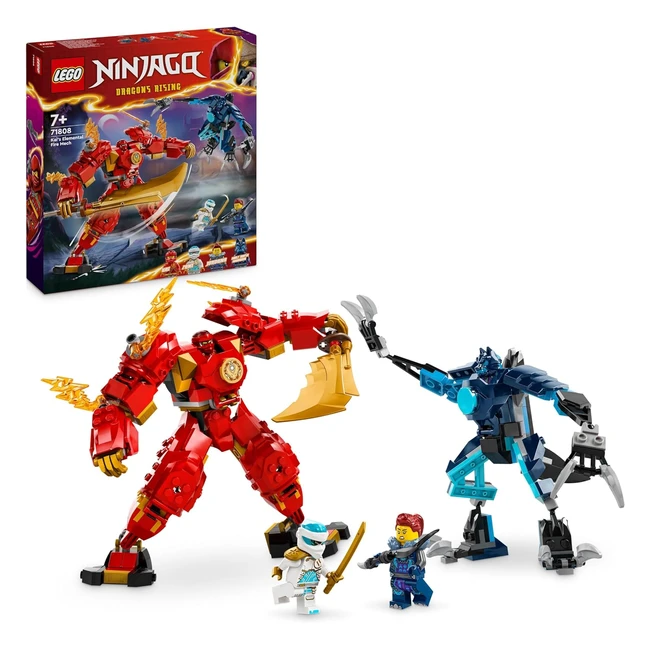 LEGO Ninjago Meca Elemental del Fuego de Kai - Figura Roja de Accin Articulada - Regalo para Nios y Nias de 7+ - Ref. 71808