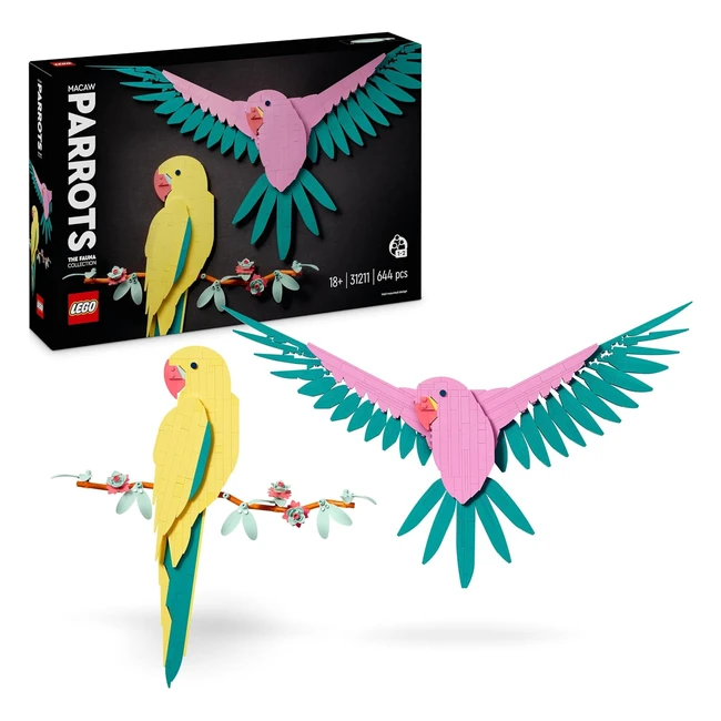 Lego Art Guacamayos 31211 - Obra de arte mural de naturaleza