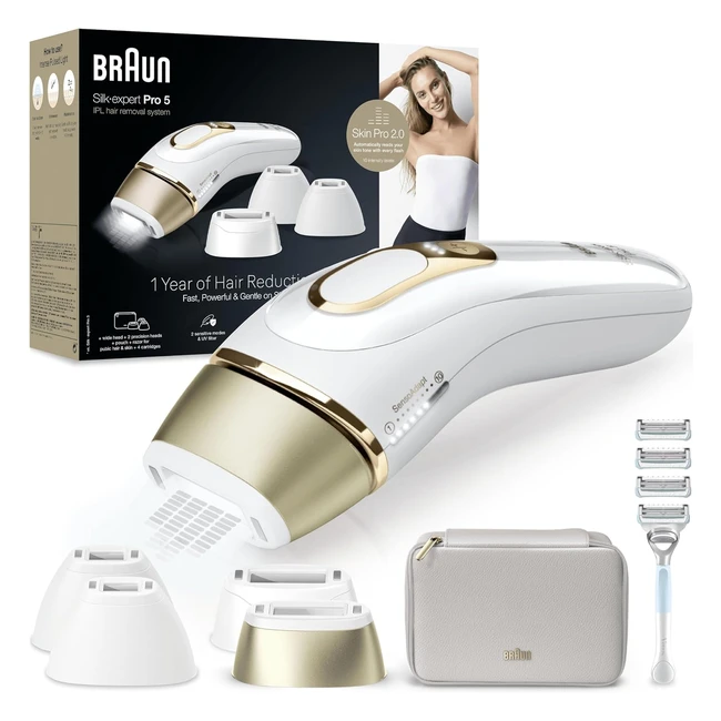 Pilateur Lumire Pulse Braun Silkexpert Pro 5 - Epilation Semidfinitive - Laser - Venus 4 - Cadeau Femme