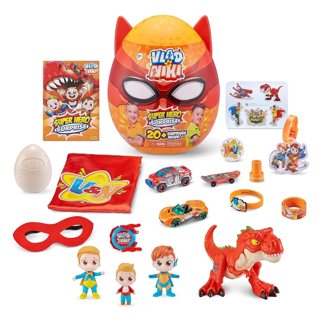 Huevo Sorpresa Superhéroe Vlad y Niki Rojo Zuru - ¡Descubre 20 Sorpresas Épicas!