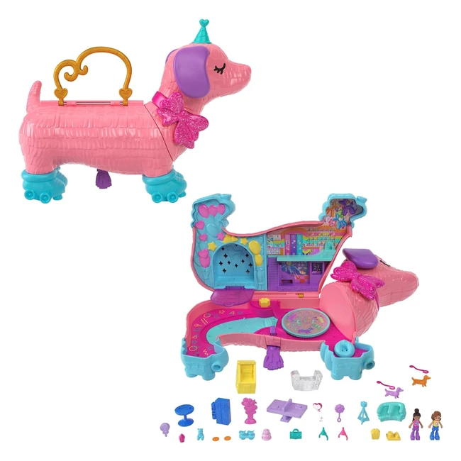 Fiesta Perritos Polly Pocket HKV54 - Incluye 2 Muecas y 25 Accesorios