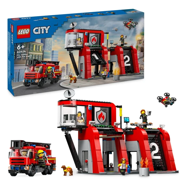 Lego City Parque de Bomberos Camión Juguete Regalo Cumpleaños Niños 6+ 60414