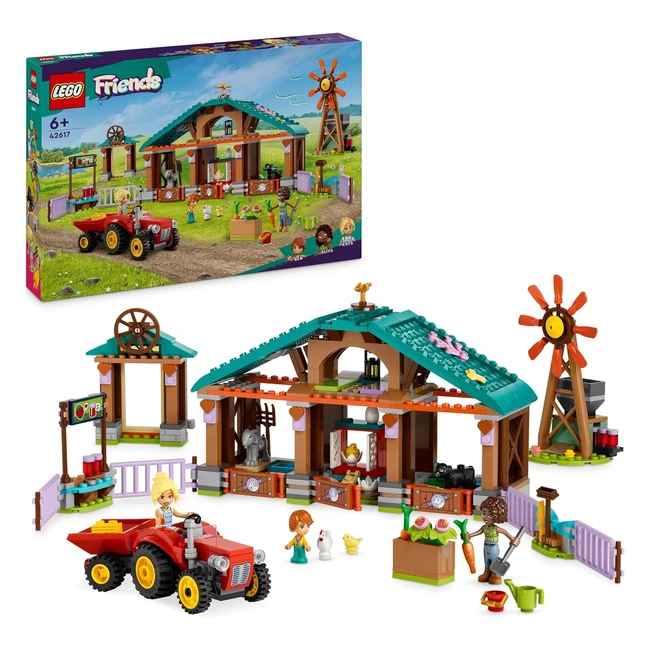 Lego Friends Albergue de Animales de Granja - Set de Juego para Niñas y Niños de 6+ - Figuras de Vaca, Cabra, Gallina y Pollitos - 42617