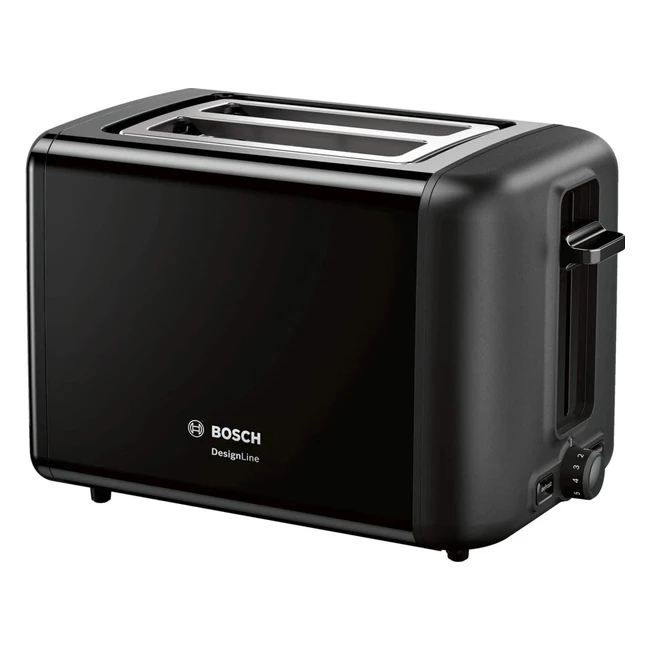 Tostapane Bosch DesignLine Nero - Modello XYZ - Funzione Scongelamento e Croccantezza