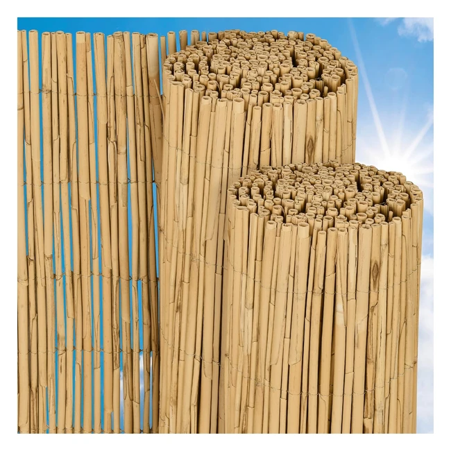Sol Royal Schilfmatten Sichtschutz Zaun 90x600 cm Solvision S36 - Langlebiger & Witterungsbeständiger 100% Schilfrohrmatte - Indoor & Outdoor für Balkon Terrasse Garten - Windschutz & Sonnenschutz