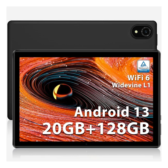 Tablet Doogee U10Pro 10" Android 13 20GB RAM 128GB ROM TF 1TB TUV Certificado 5060mAh Negro
