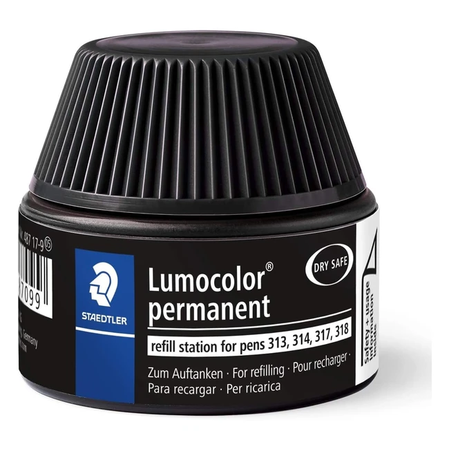 Cargador Staedtler Lumocolor 487 179 - Recarga Fácil y Limpia - Negro