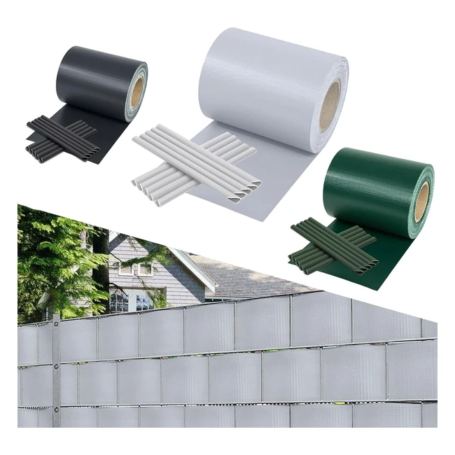 Yakimz Strisce Frangivista per Recinzioni a Doppia Asta 210m x 19cm PVC 180 Clip Resistenti Intemperie