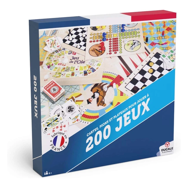 Coffret Jeux de Société La Ducale Horse - 200 Jeux Classiques pour Toute la Famille - Enfant - Réf. 10011364