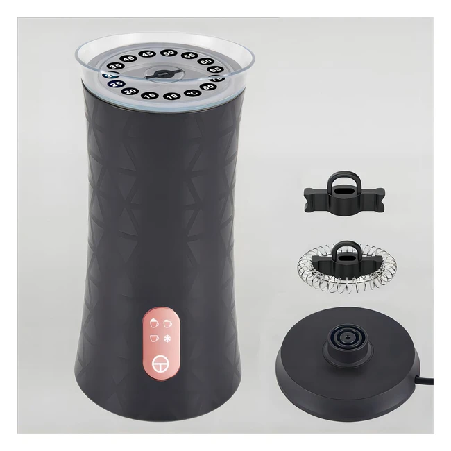 Oralion Montalatte Elettrico Automatico 4 in 1 Cappuccinatore Elettrico 500W 240ml Noir