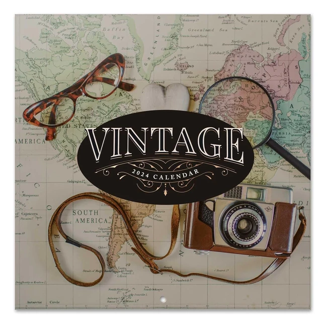 Grupo Erik Calendario Pared Vintage 2024 Planificador Mensual 30x30 cm