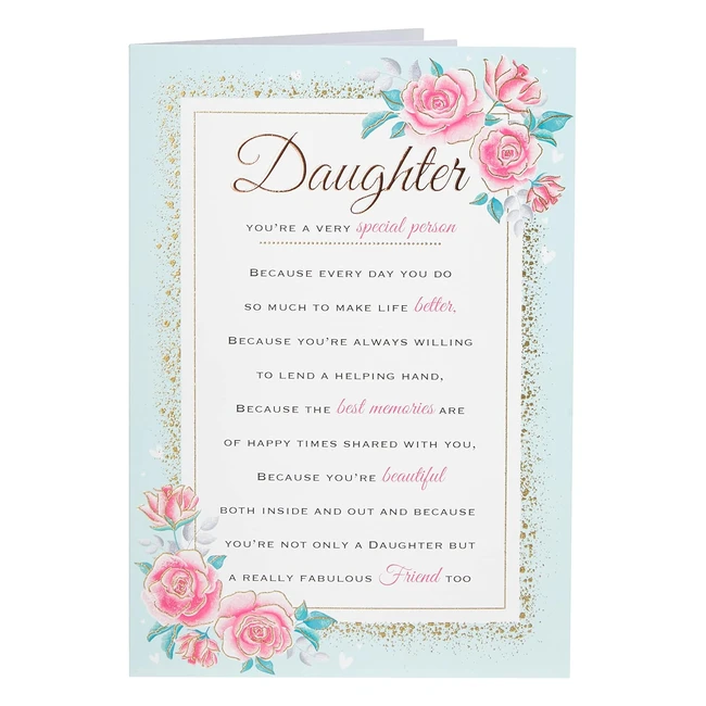 Carte d'anniversaire sentimentale pour fille - Regal Publishing - Blanc - 229 x 152 cm
