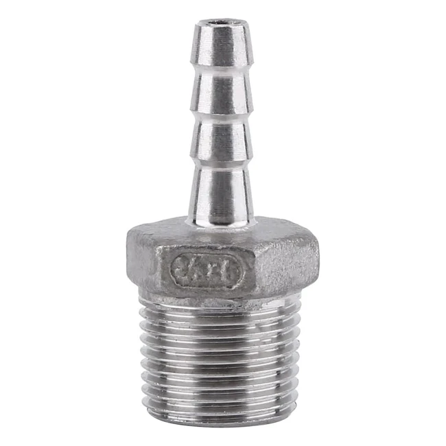 Raccord tuyau filetage mâle queue barb BSP acier inoxydable SS304 38x6mm haute qualité
