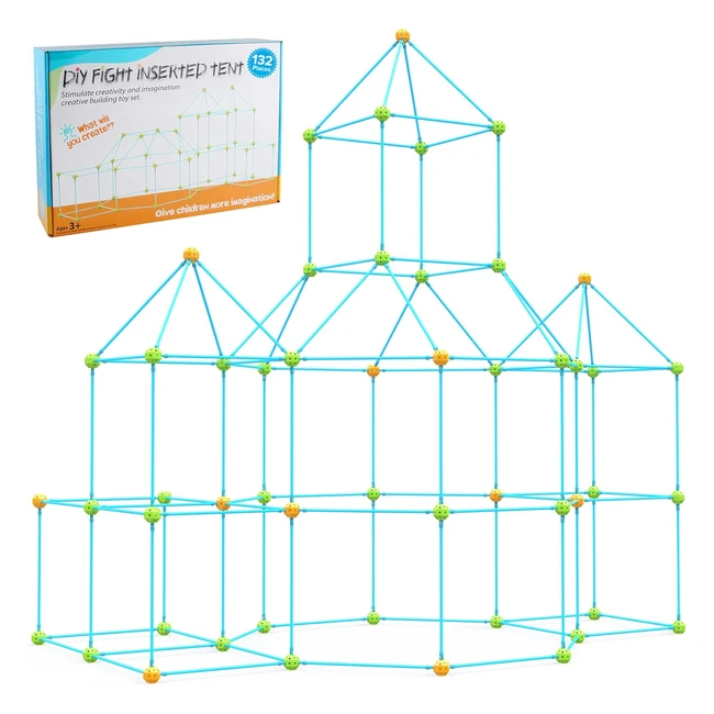 Kit Costruzione Forte 132pz Casa Giocattolo Educativo Fai da Te - Regalo Ragazzi Ragazza