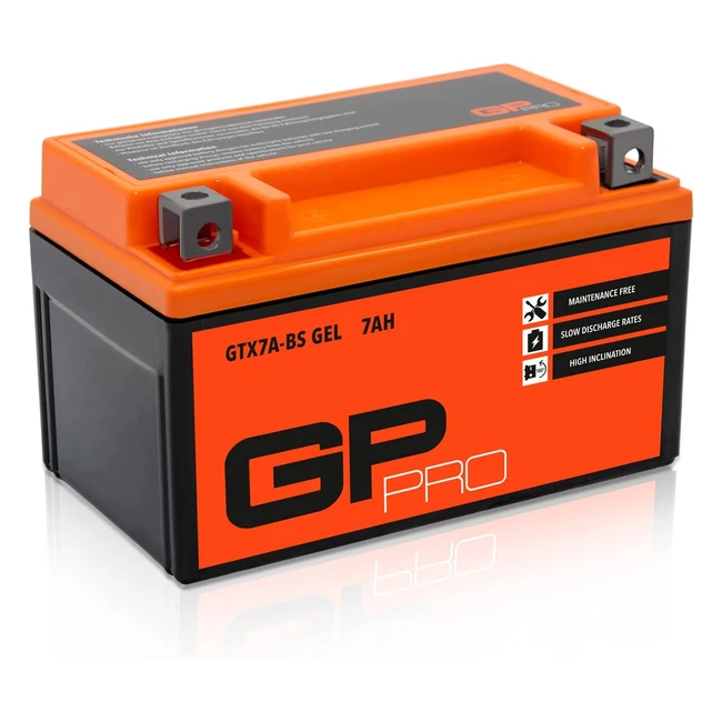 Batería de Arranque GPPro GTX7ABS 12V 7Ah Gel - YTX7ABS 50615 - Sin Mantenimiento - Scooters y Motos