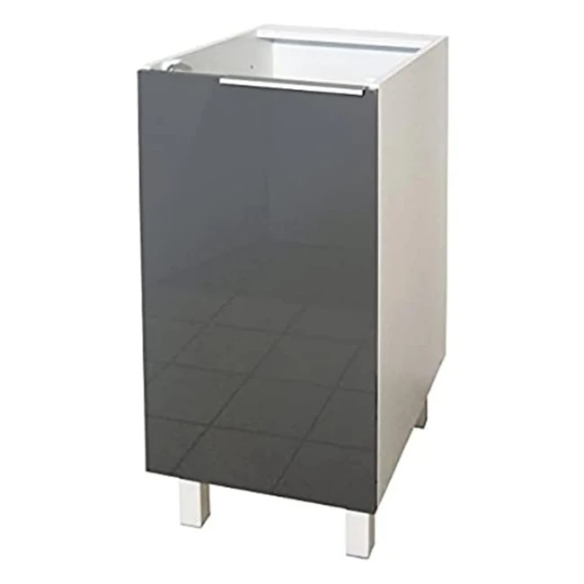 Berlioz Creations CF6BG - Base componibile cucina 1 anta 40 cm grigio superbrillante