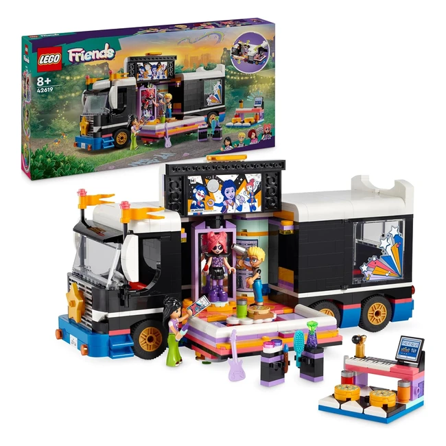 LEGO Friends Autobús Gran Gira Musical 42619 - Juguete con Instrumentos Musicales