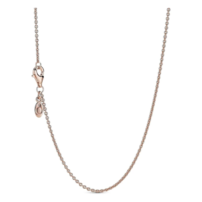 Collana catena classica in oro rosa 14k Pandora Moments