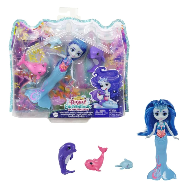Enchantimals Ocean Kingdom Playset - Dorinda il Delfino Blu - Giocattolo per Bambini 3 Anni HCF72