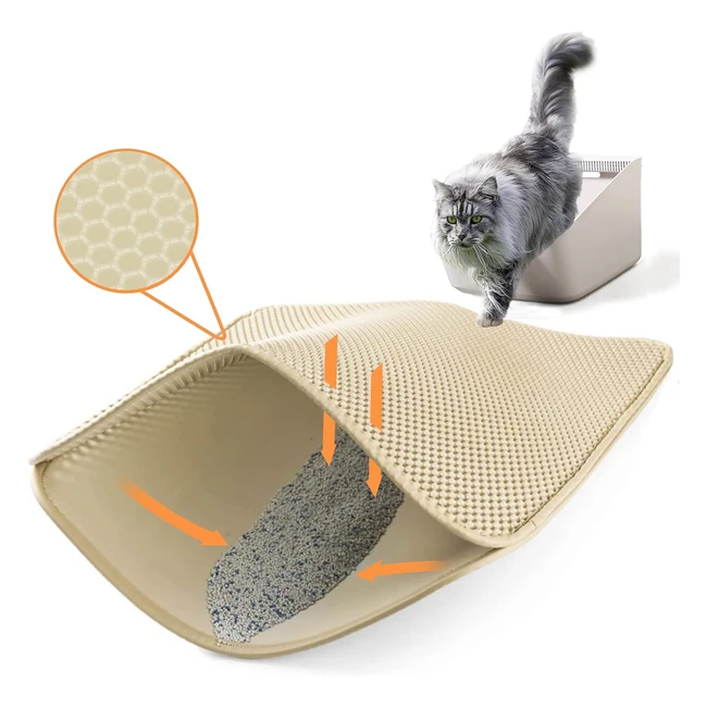 Tappetino Lettiera Gatto Ycozy Grande 60x40 cm Doppio Strato Nido Dape