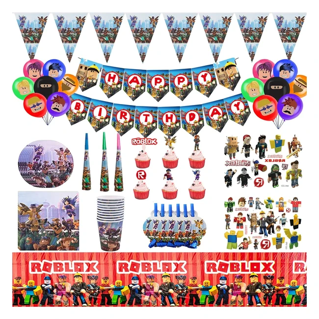 Pilistar Roblox Articoli Feste 95 Pezzi - Compleanno Ragazzi e Bambini