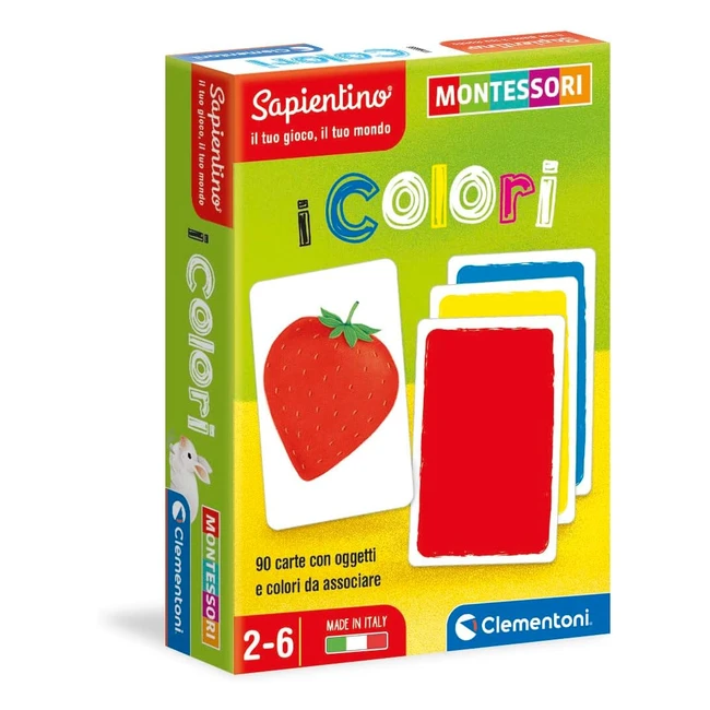 Cartes Colori Montessori 2 ans Clementoni 16333 - Jeu Educatif Italien
