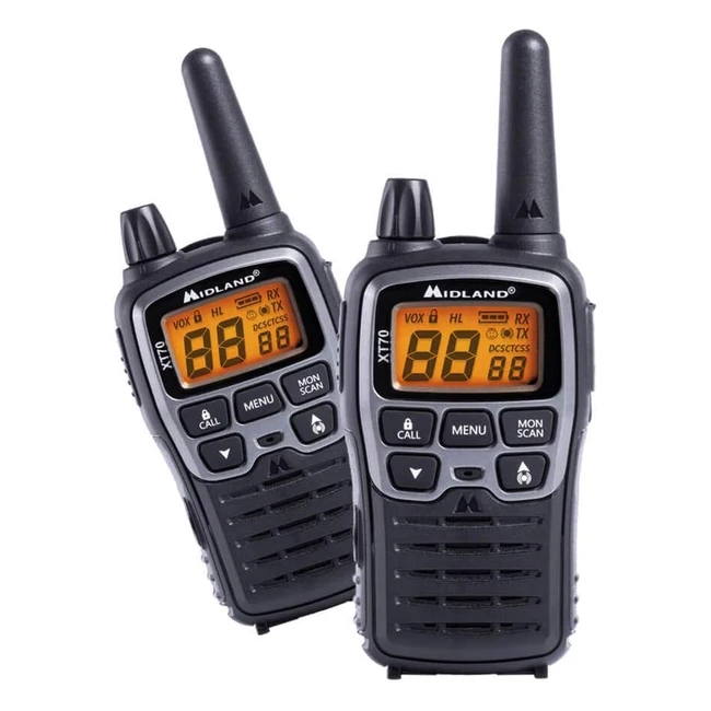 Midland XT70 Radio Dual Band Ricetrasmittente Professionale Walkie Talkie Ricarica Rapida