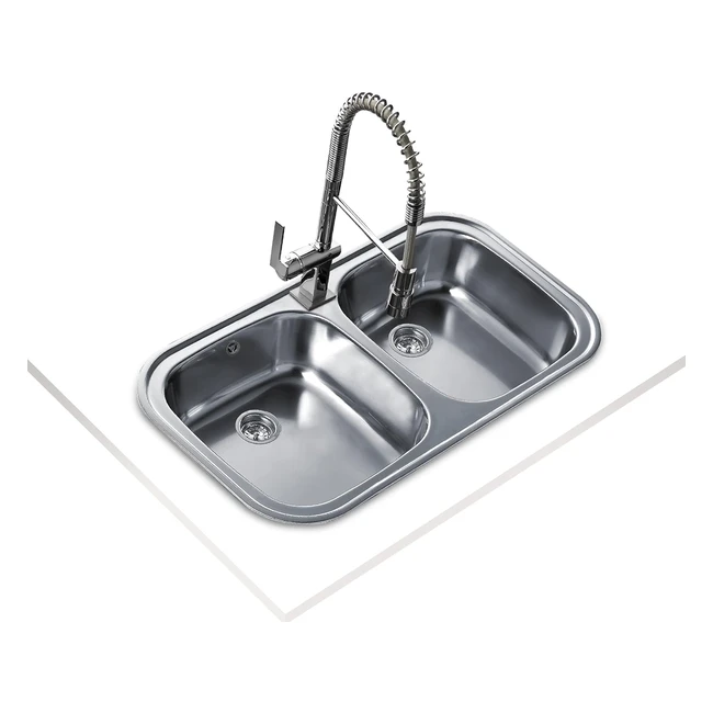 Fregadero Teka Stylo 2C encastrado 2 cubetas - Acero inoxidable - Diseño moderno