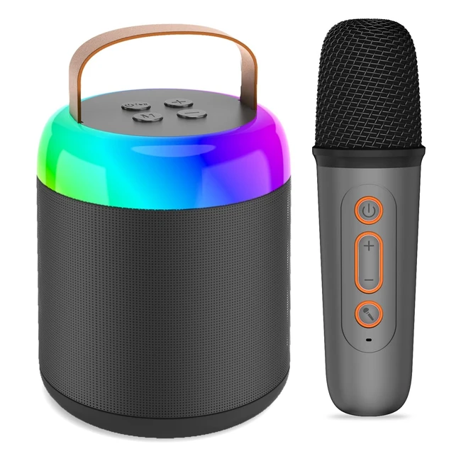Tipao Kids Karaoke Machine Portable with 1 Microphone LED Party Lights
