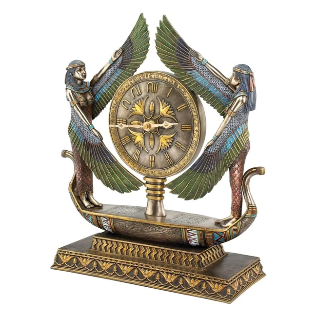 Horloge sculptée nogyptienne Les Ailes d'Isis - Design Toscano Wu71647