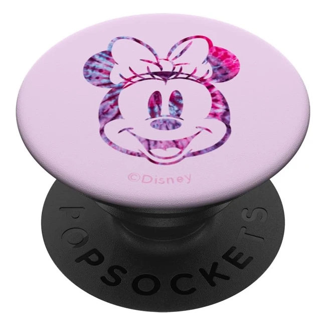 Disney Minnie Mouse Pink Tie Dye Popsockets | Offizielles Disney Merchandise | Popgrip für iPhone Samsung Galaxy Android Tablet | Interchangeable Lid | Wireless Charging | Extender Holder