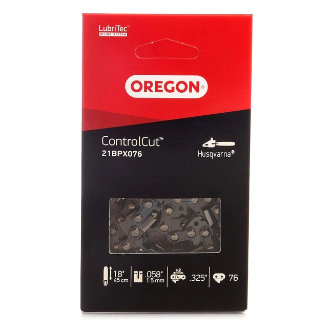 Cadena de motosierra Oregon 21BPX ControlCut 45cm 76 eslabones - Compatible con Stihl, Husqvarna, Dolmar