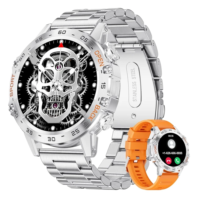 Military Smart Watch for Men - Bluetooth Call - 100 Sports Modes - Health Monitor - IP67 Waterproof - Tactical Fitness Watch