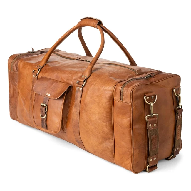 Berliner Bags Vintage Sac de Voyage Cuir New York XXXL Marron - Style Vintage - Capacité 70L