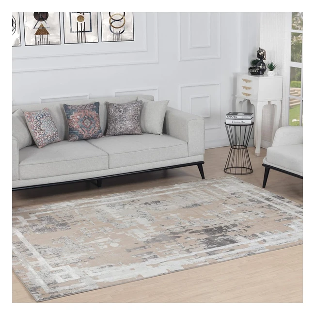 Surya Taza Abstract Rug | Modern Marble | Soft Luxurious | Large 120x170cm | Beige
